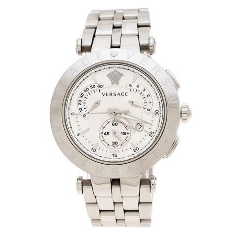 Versace Silver Stainless Steel V